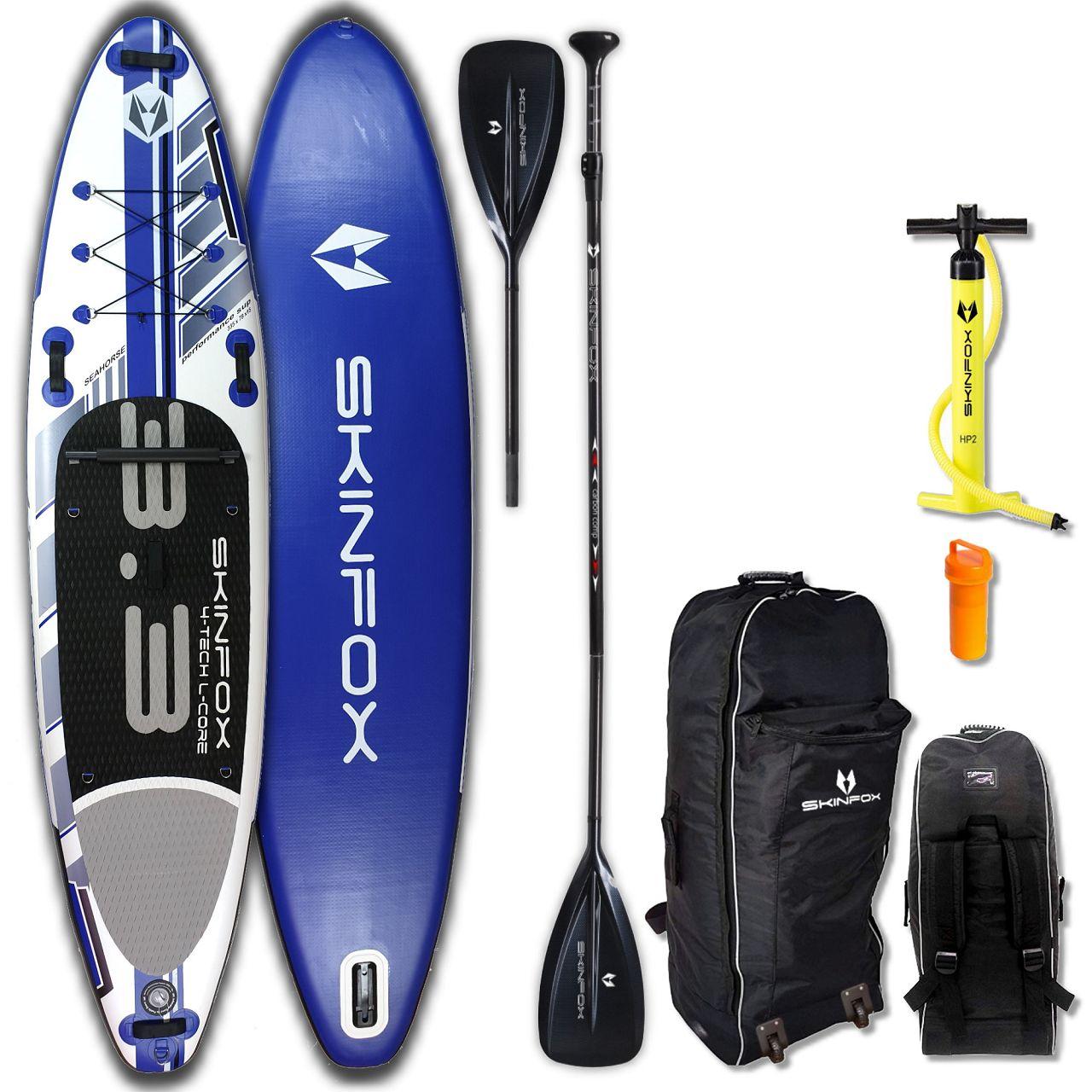 SKINFOX SEAHORSE CARBON-SET (335x78x15)  4-TECH L-CORE SUP Paddelboard blau