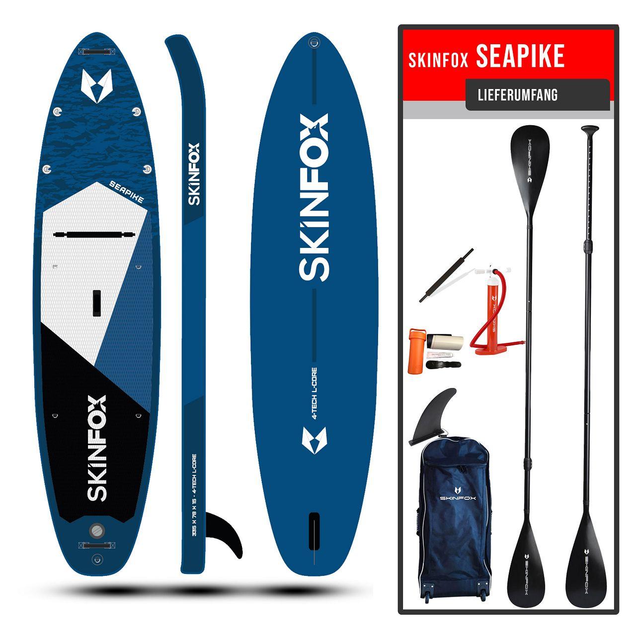 SKINFOX SEAPIKE  ALU-SET (335x78x15)  4-TECH L-CORE SUP Paddelboard blau